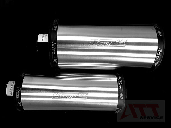 Купить универсальный прямоточный глушитель Buzzer RST 250/50 mm c диффузором внутри из нержавеющей стали.